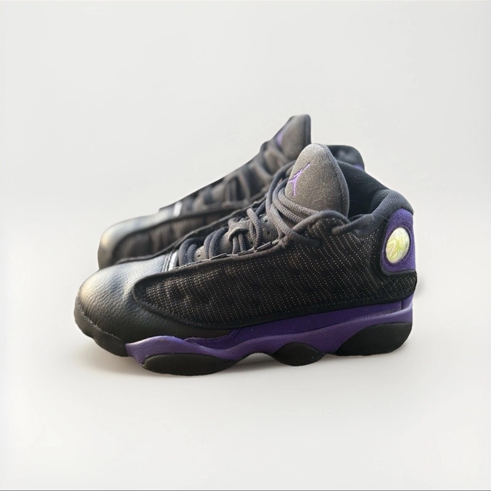 Nike Air Jordan 13 Retro Court Purple 2.5Y GS Sneakers Black Purple 414575-015